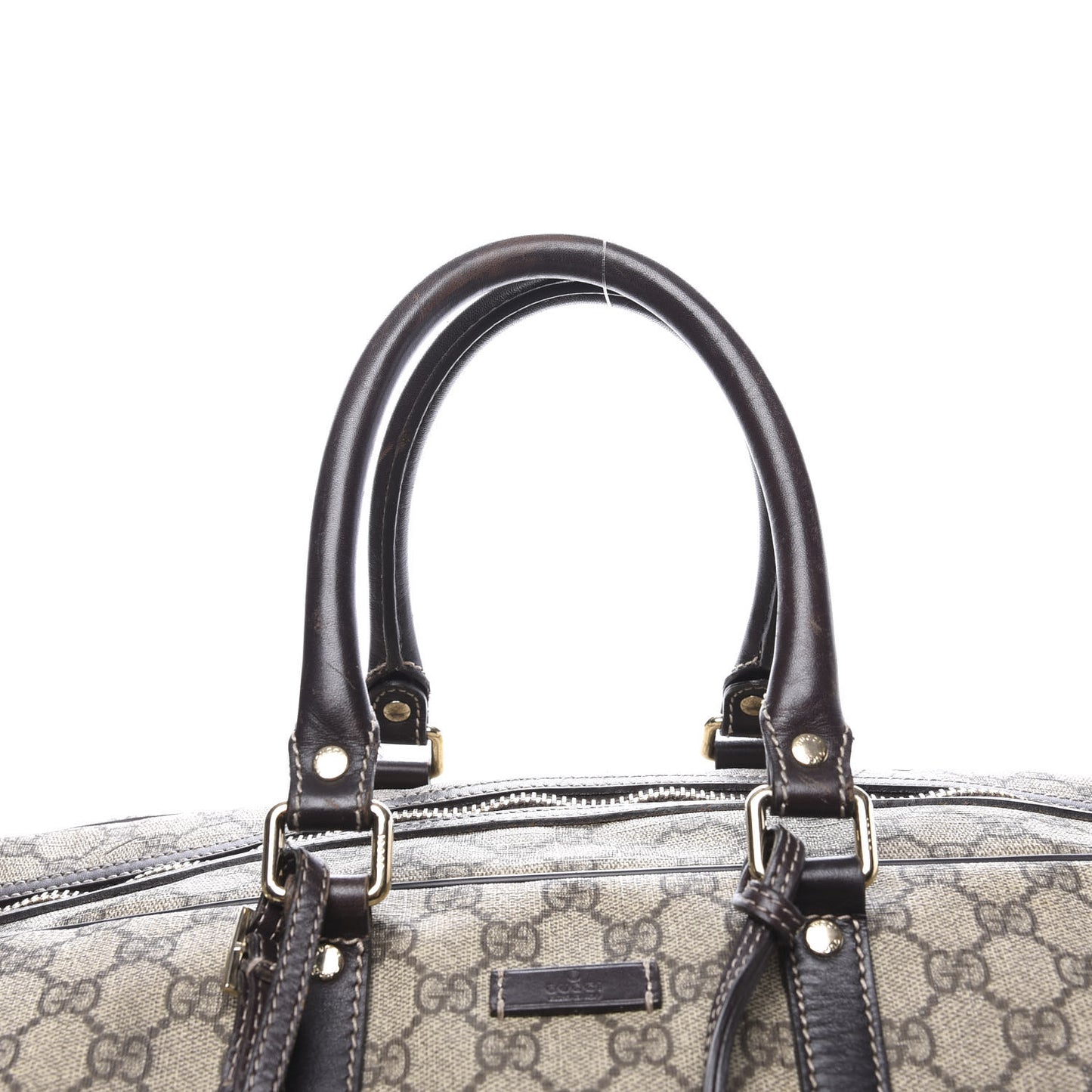 GG Plus Monogram Large Carry On Duffle Trolley Brown