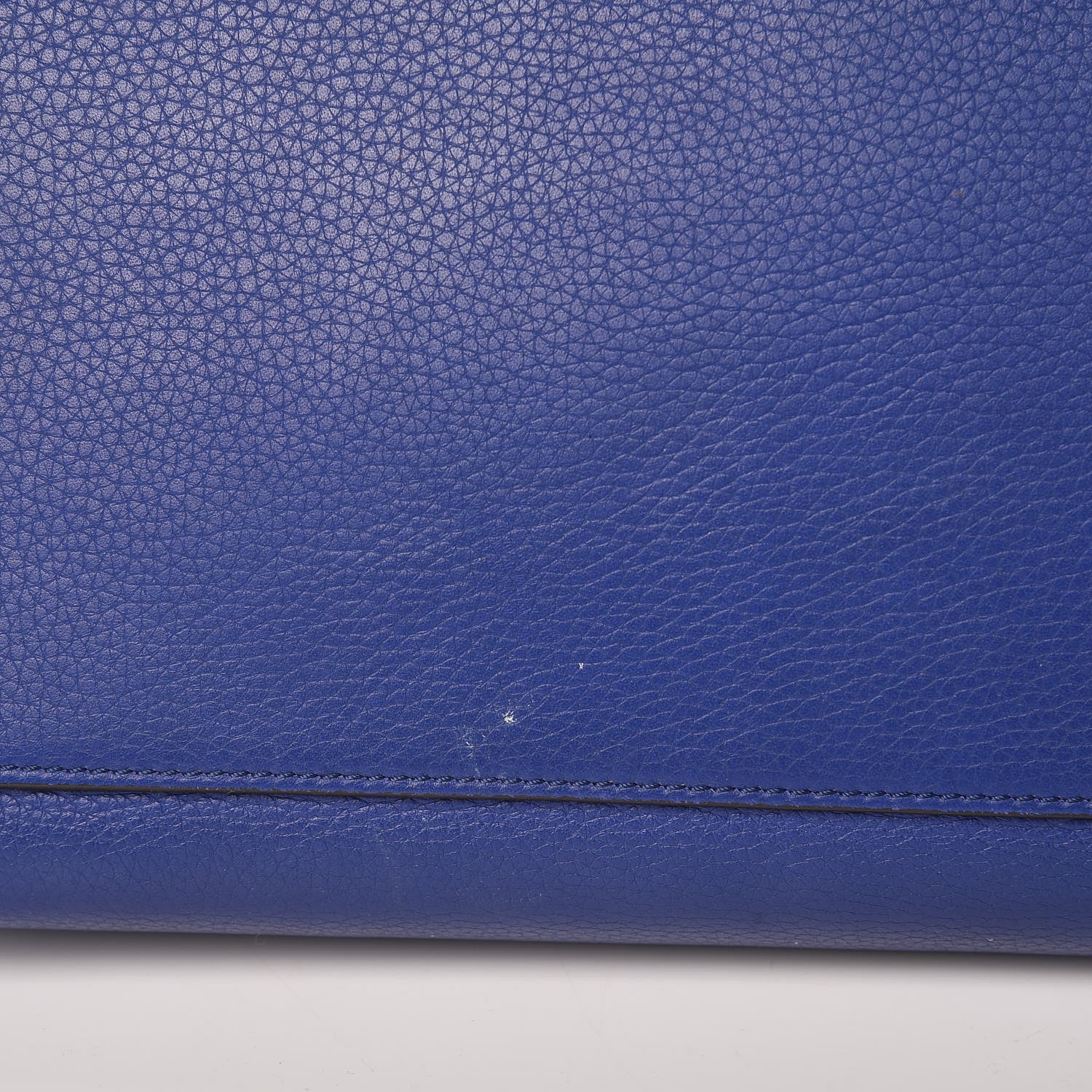 Celine Drummed Calfskin Suede Medium Trapeze Indigo 14 of 16