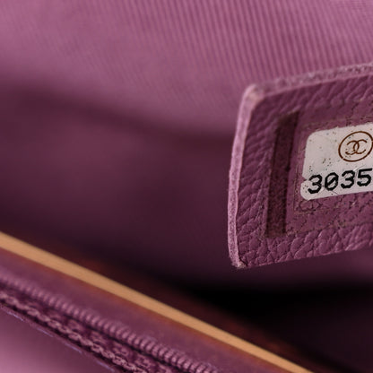 Chanel Goatskin Quilted Medium Chanel 19 Flap Purple 7 of 13