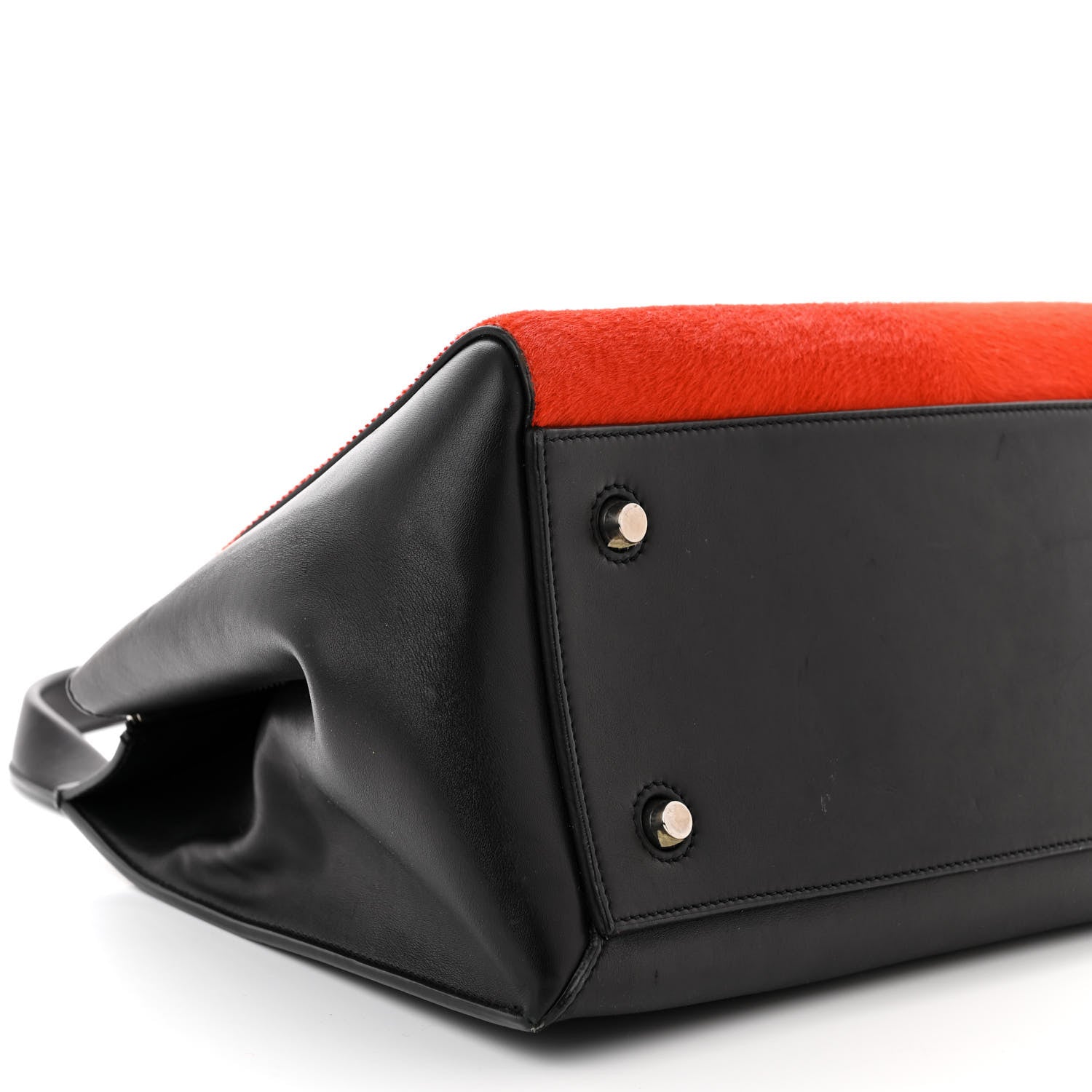 Celine Pony Hair Medium Edge Shoulder Bag Vermillion 9 of 15