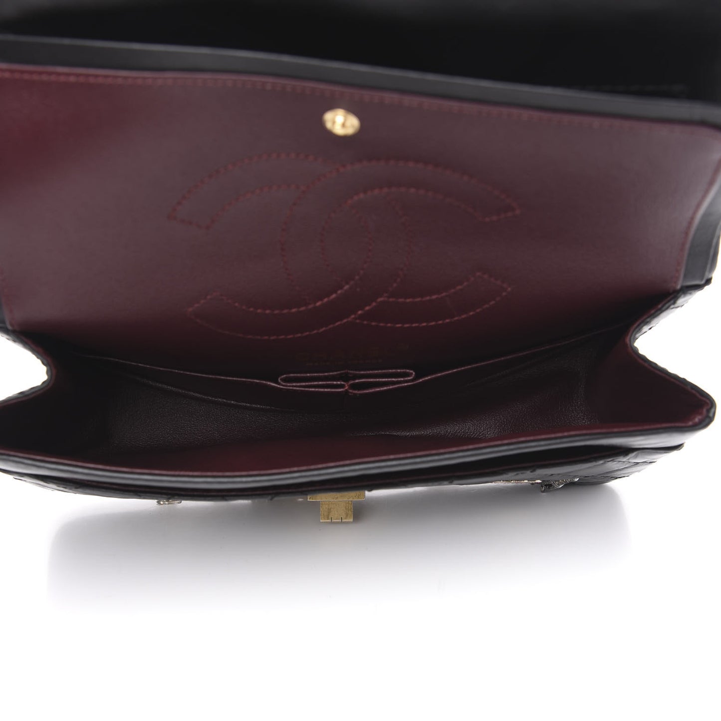 Aged Calfskin Lucky Charms 2.55 Reissue 225 Flap Black