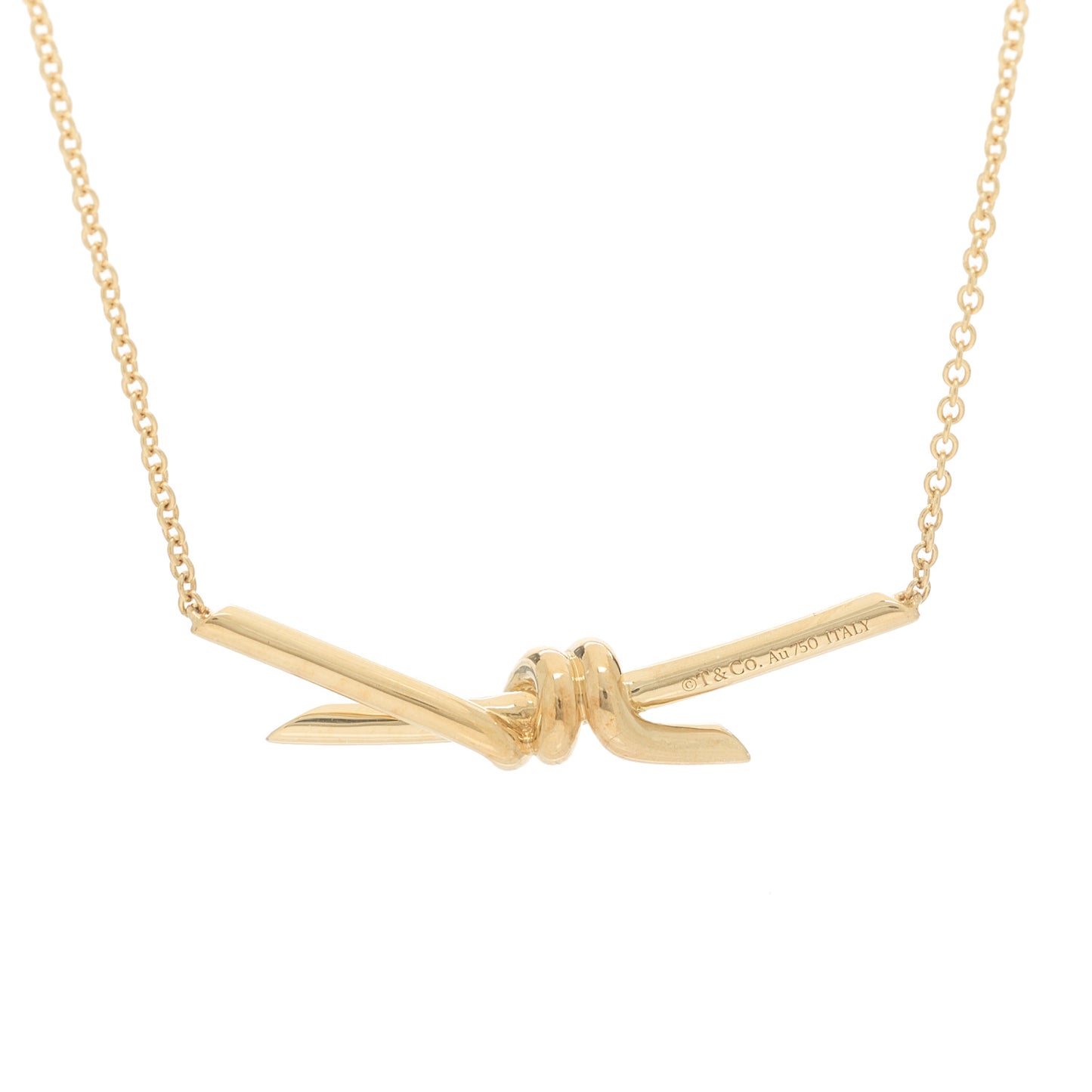 18K Yellow Gold Knot Necklace