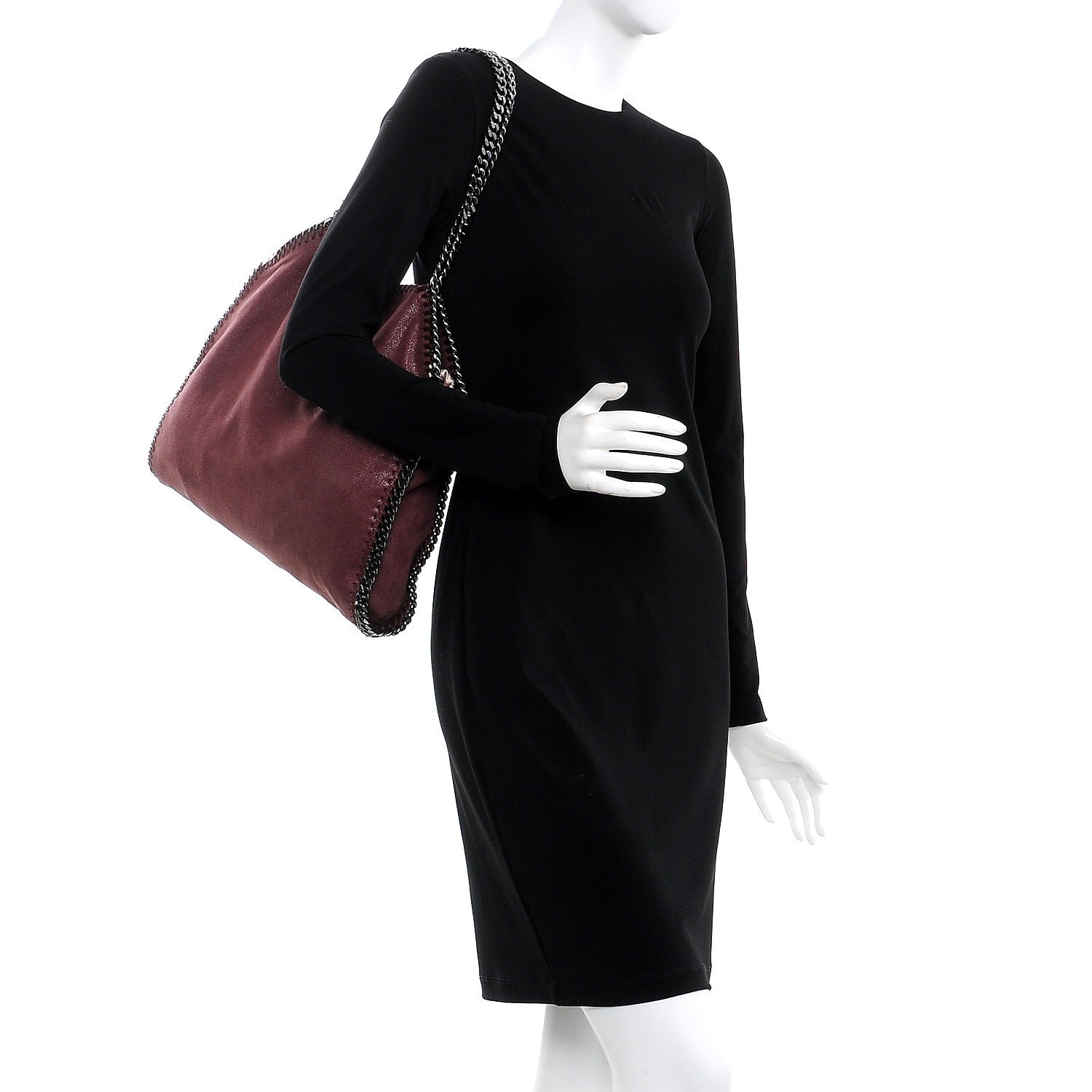 Stella McCartney Shaggy Deer Small Falabella Tote Plum 2 of 7