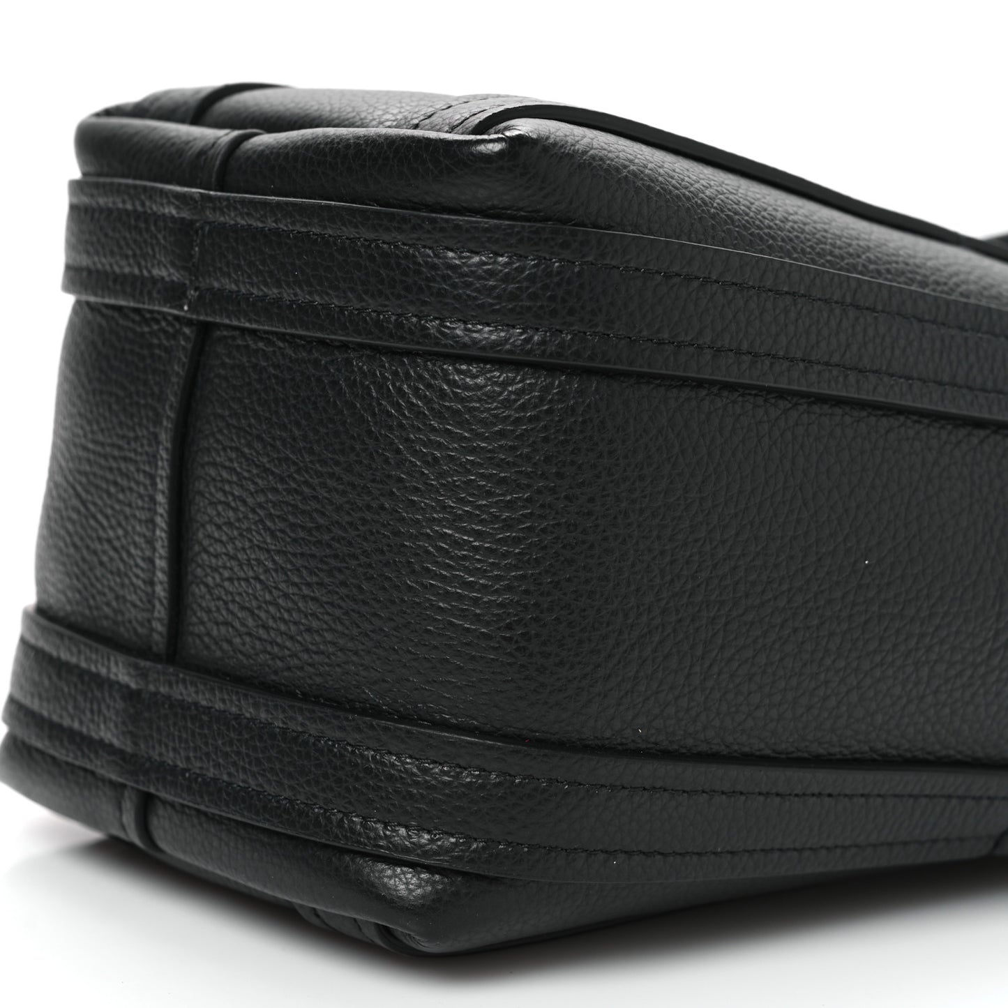 Grained Calfskin Mini 2.0 Everyday North South Shoulder Tote Bag Black