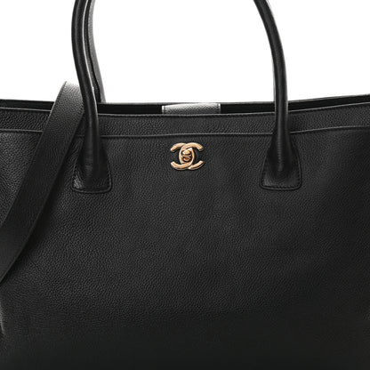 Chanel Calfskin Cerf Executive Shopper Tote Black 9 of 11