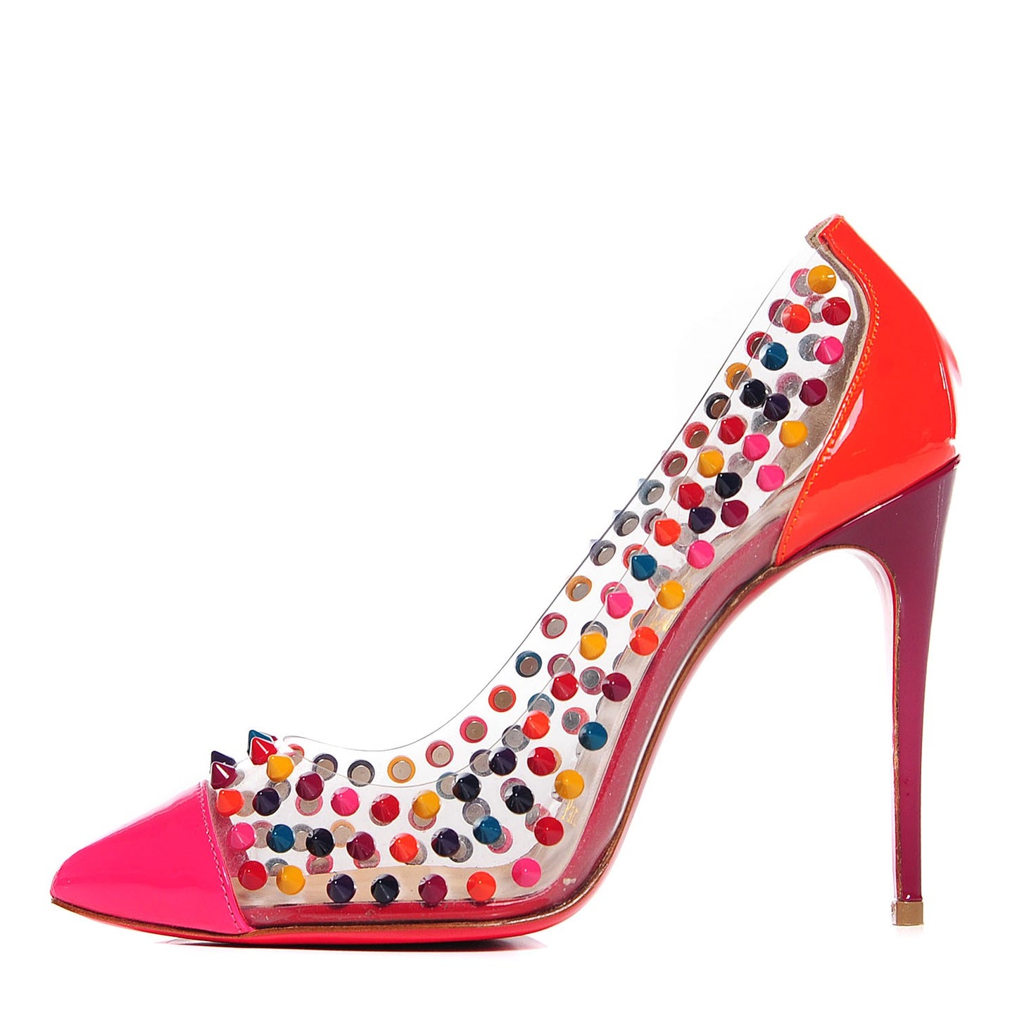 Patent Spiked Pigalle 120 Pumps 36 Multicolor