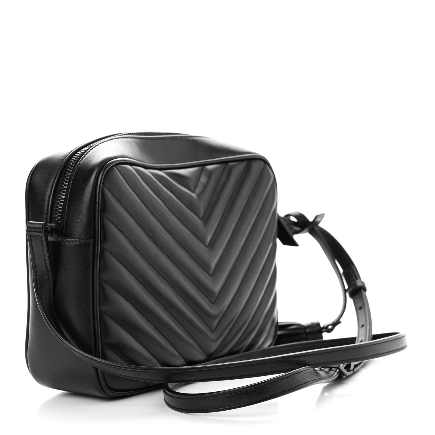 Calfskin Matelasse Monogram Monochrome Lou Camera Bag Black