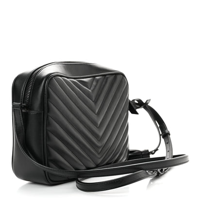 Saint Laurent Calfskin Matelasse Monogram Monochrome Lou Camera Bag Black 2 of 9