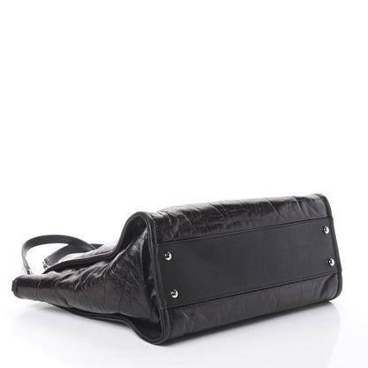 Chanel Glazed Calfskin Small Deauville Tote Black 3 of 9