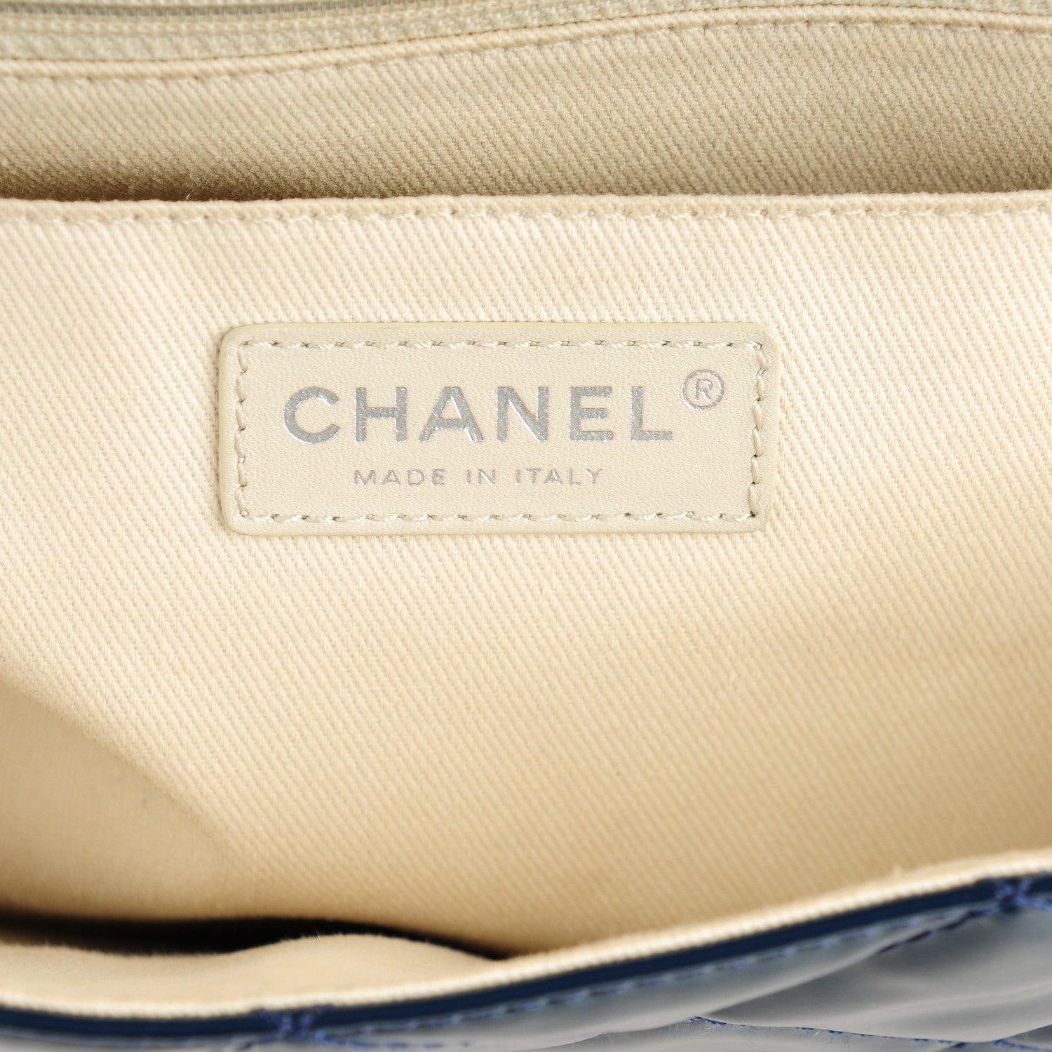 Chanel Vinyl Quilted In The Business Flap Navy Blue 7 of 8