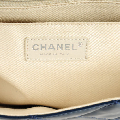 Chanel Vinyl Quilted In The Business Flap Navy Blue 7 of 8
