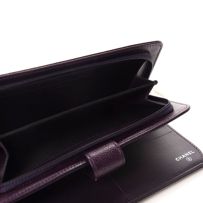 Chanel Caviar Timeless CC French Long Wallet Purple 6 of 10
