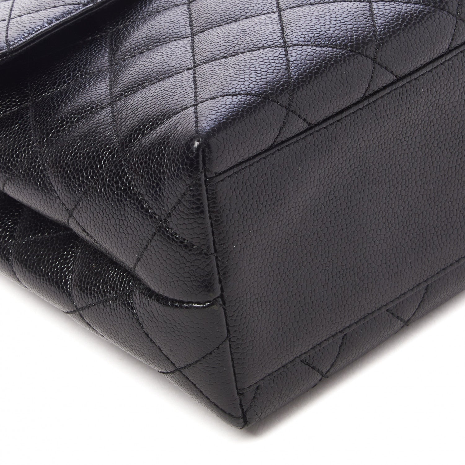 Chanel Caviar Quilted Jumbo Kelly Flap Black 6 of 10