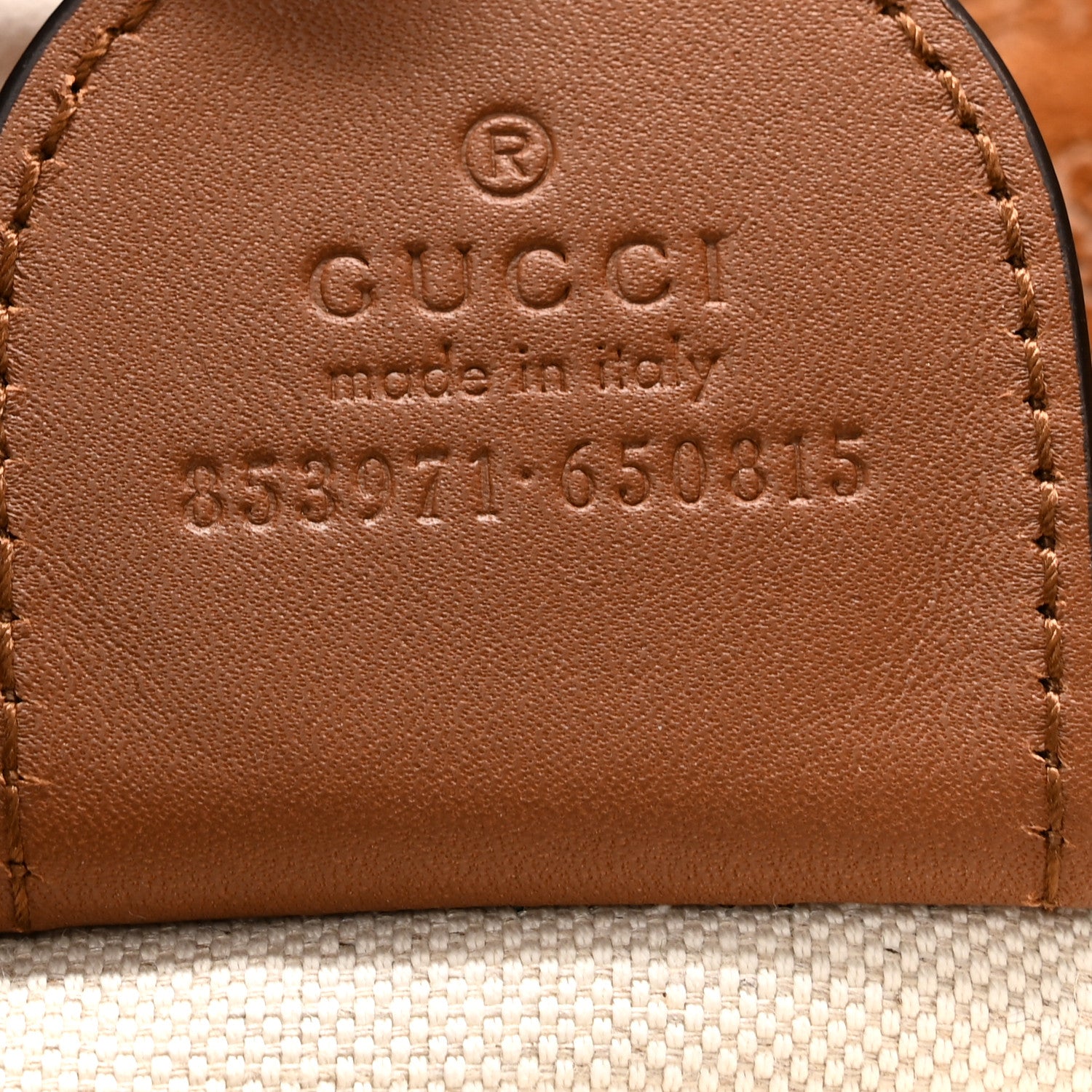 Gucci Suede GG Monogram Web Large Giglio Tote Brown 7 of 10