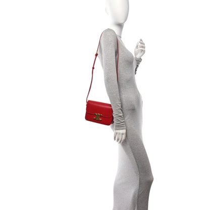 Celine Shiny Calfskin Teen Triomphe Red 2 of 10