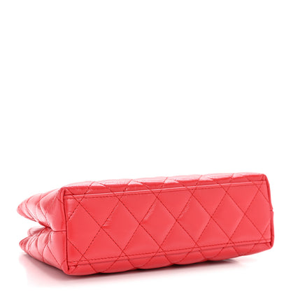 Chanel Shiny Aged Calfskin Quilted Nano Kelly Shopper Red 4 of 12
