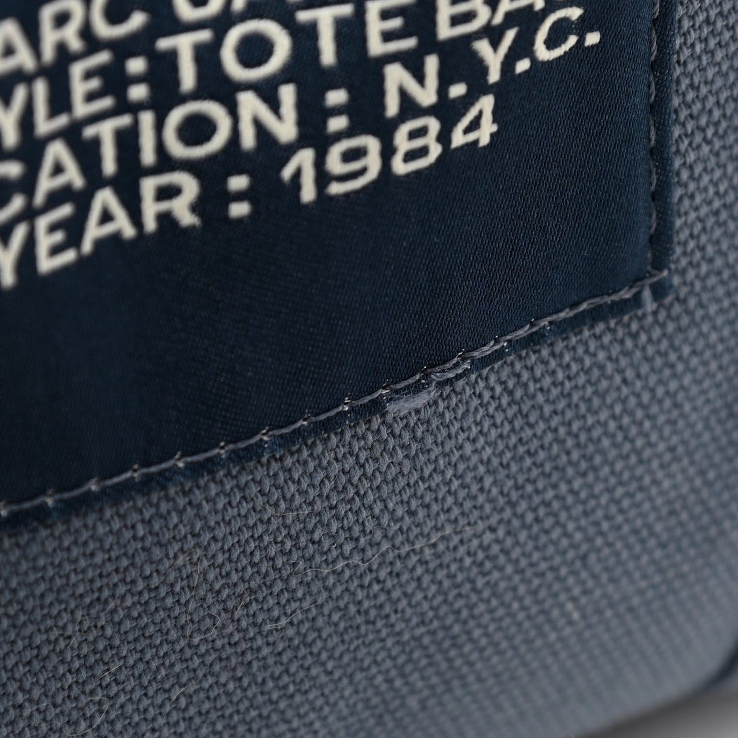 Cotton Canvas Mini The Tote Bag Blue Shadow