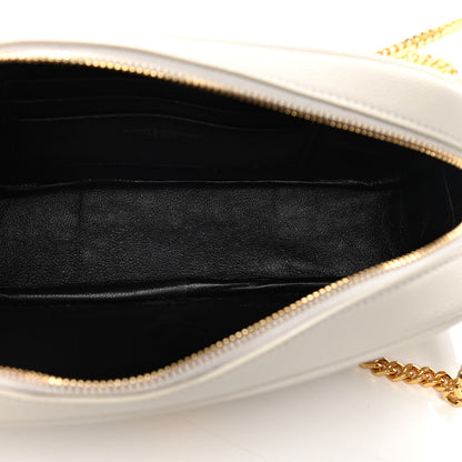 Saint Laurent Grain De Poudre Matelasse Monogram Mini Lou Camera Bag Crema Soft 4 of 4