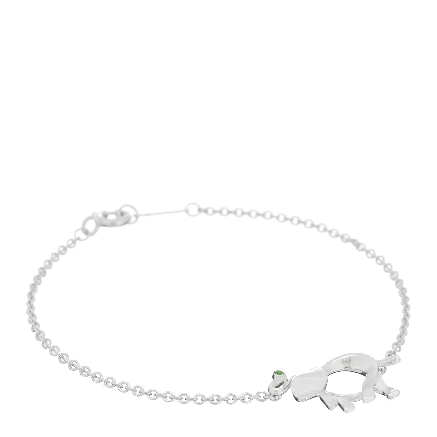 Tiffany Sterling Silver Tsavorite Save the Wild Elephant Bracelet 1 of 3