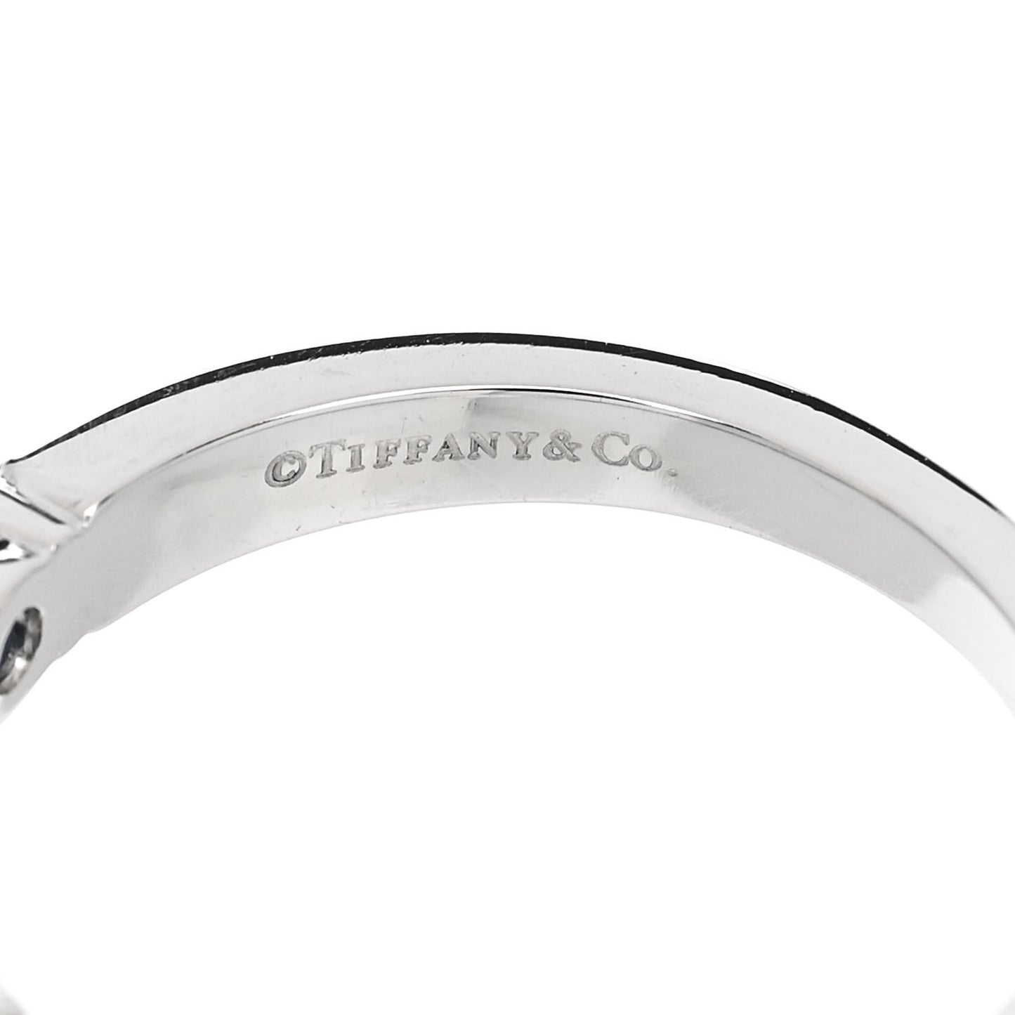 Platinum Diamond Blue Sapphire Embrace Half Circle Ring 49 5