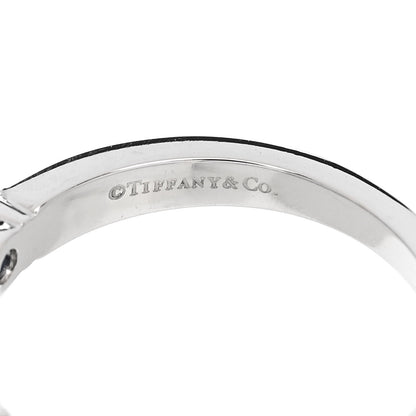 Tiffany Platinum Diamond Blue Sapphire Embrace Half Circle Ring 49 5 4 of 5