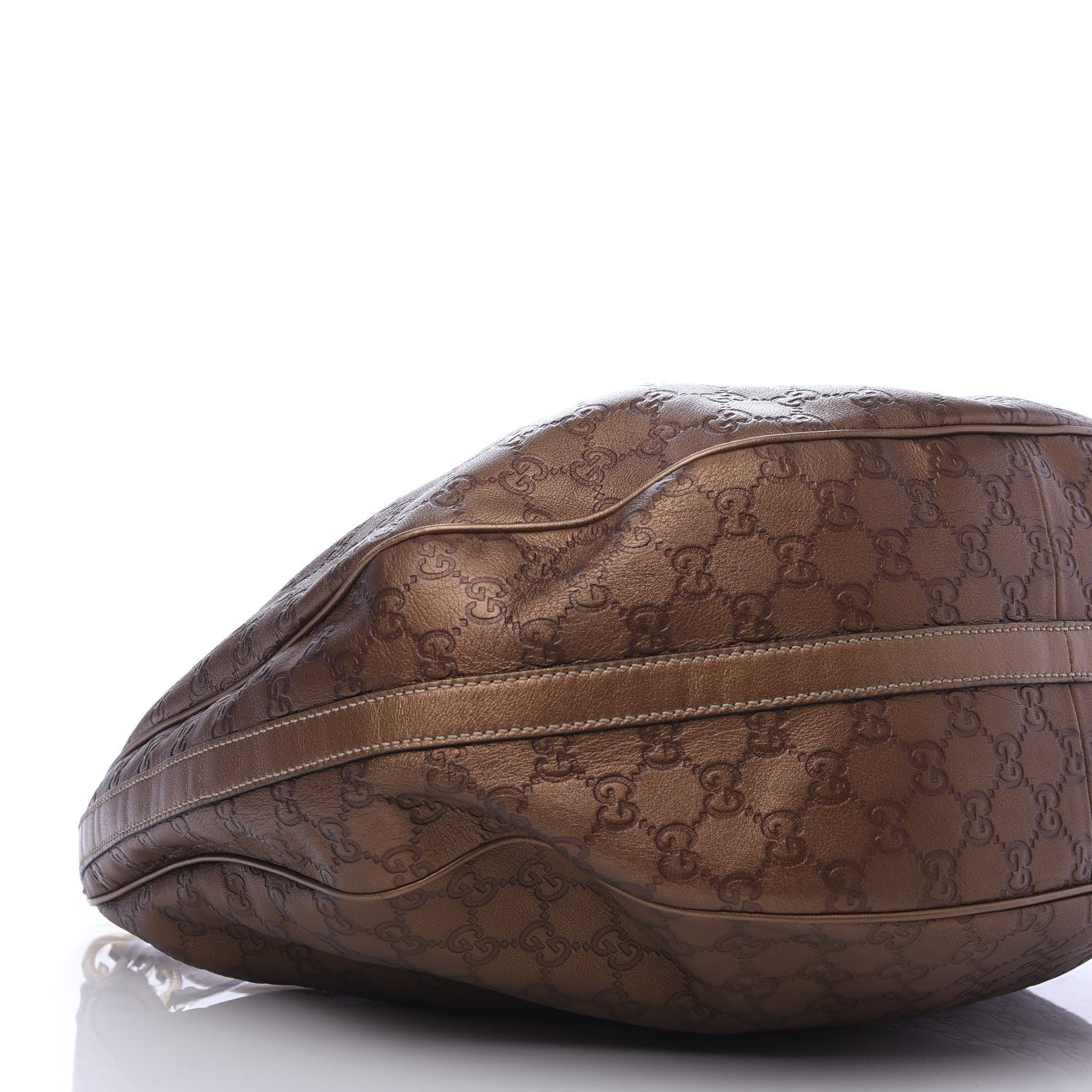 Gucci Metallic Guccissima Large GG Twins Hobo Bronze 8 of 10