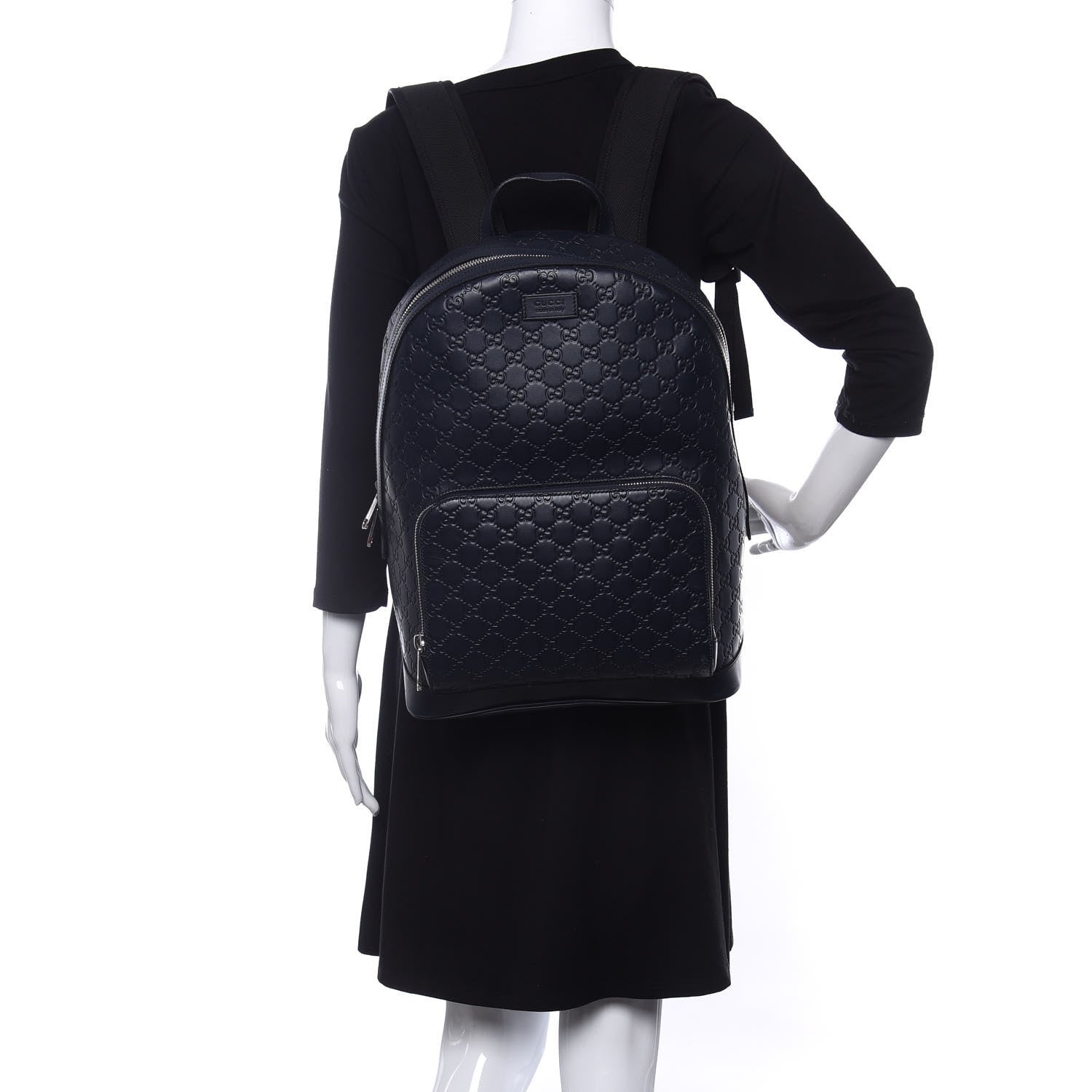 Gucci Guccissima Signature Day Backpack Blue 2 of 10