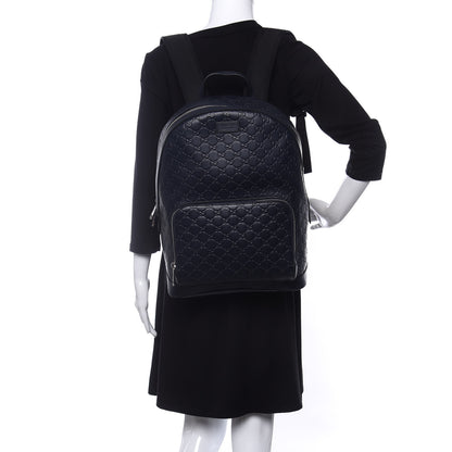 Gucci Guccissima Signature Day Backpack Blue 2 of 10