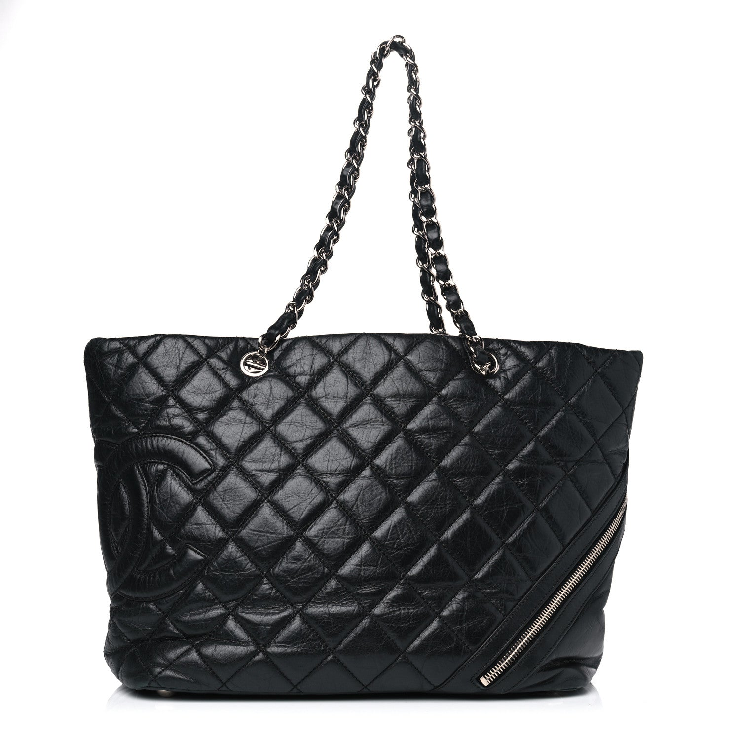 Chanel Aged Calfskin Quilted Large Cotton Club Tote Black 1 of 17
