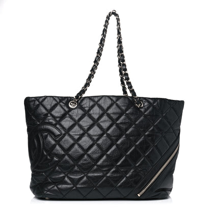 Chanel Aged Calfskin Quilted Large Cotton Club Tote Black 1 of 17