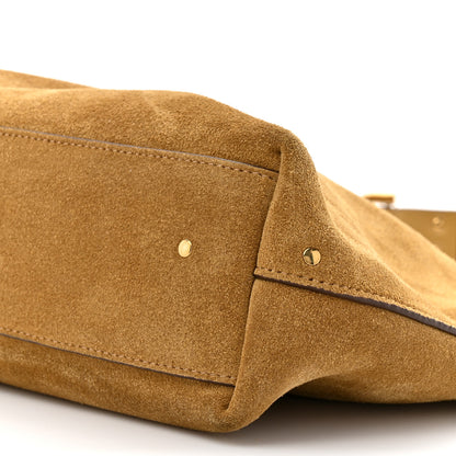 Chloe Suede Calfskin Small Marcie Hobo Bag Gold Khaki 9 of 10
