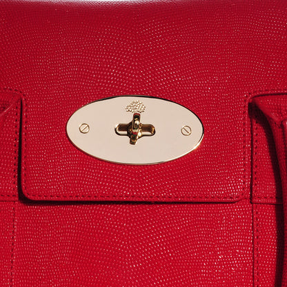 Mulberry Textured Lizard Print Bayswater Red 5 of 12