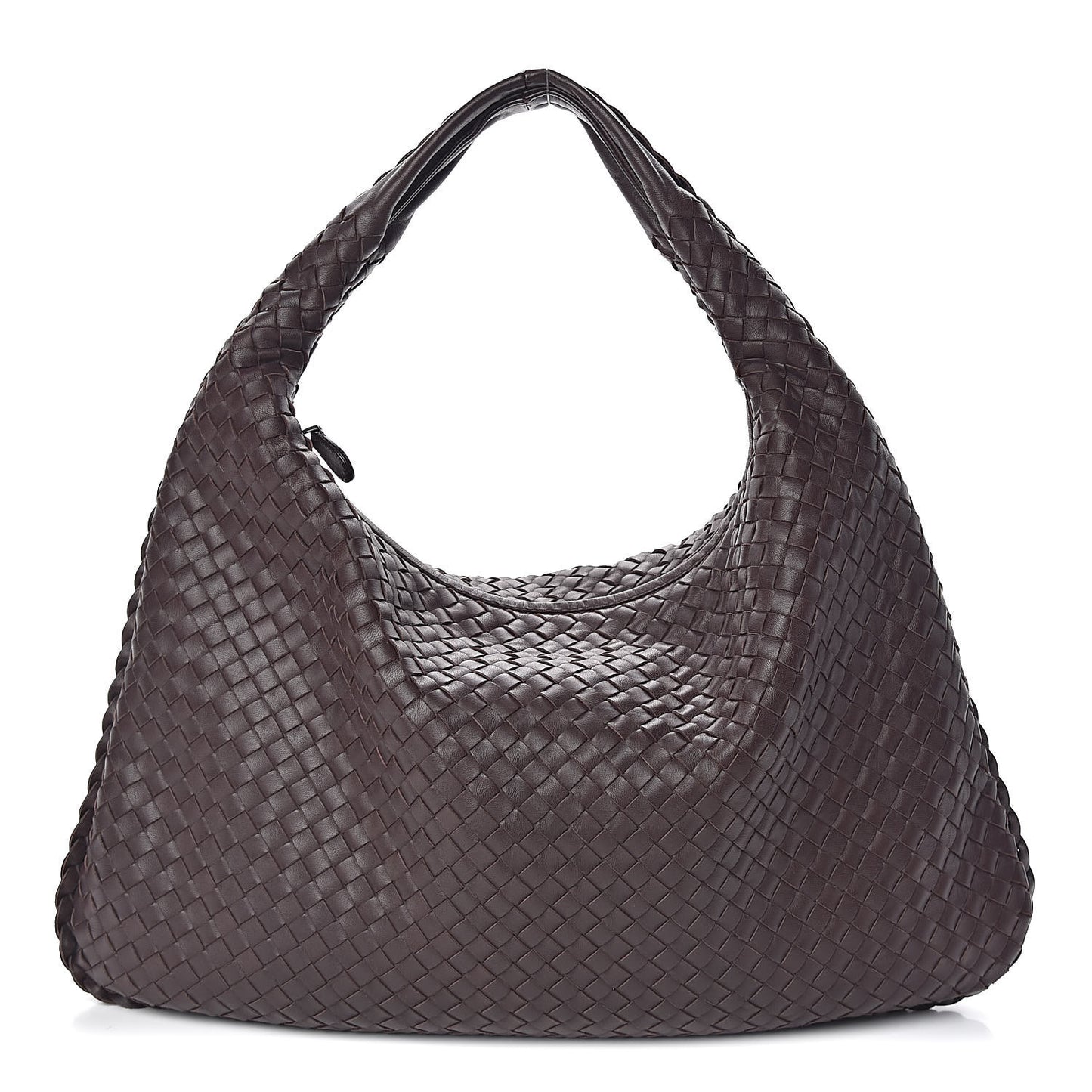 Nappa Intrecciato Large Veneta Hobo Ash Scuro