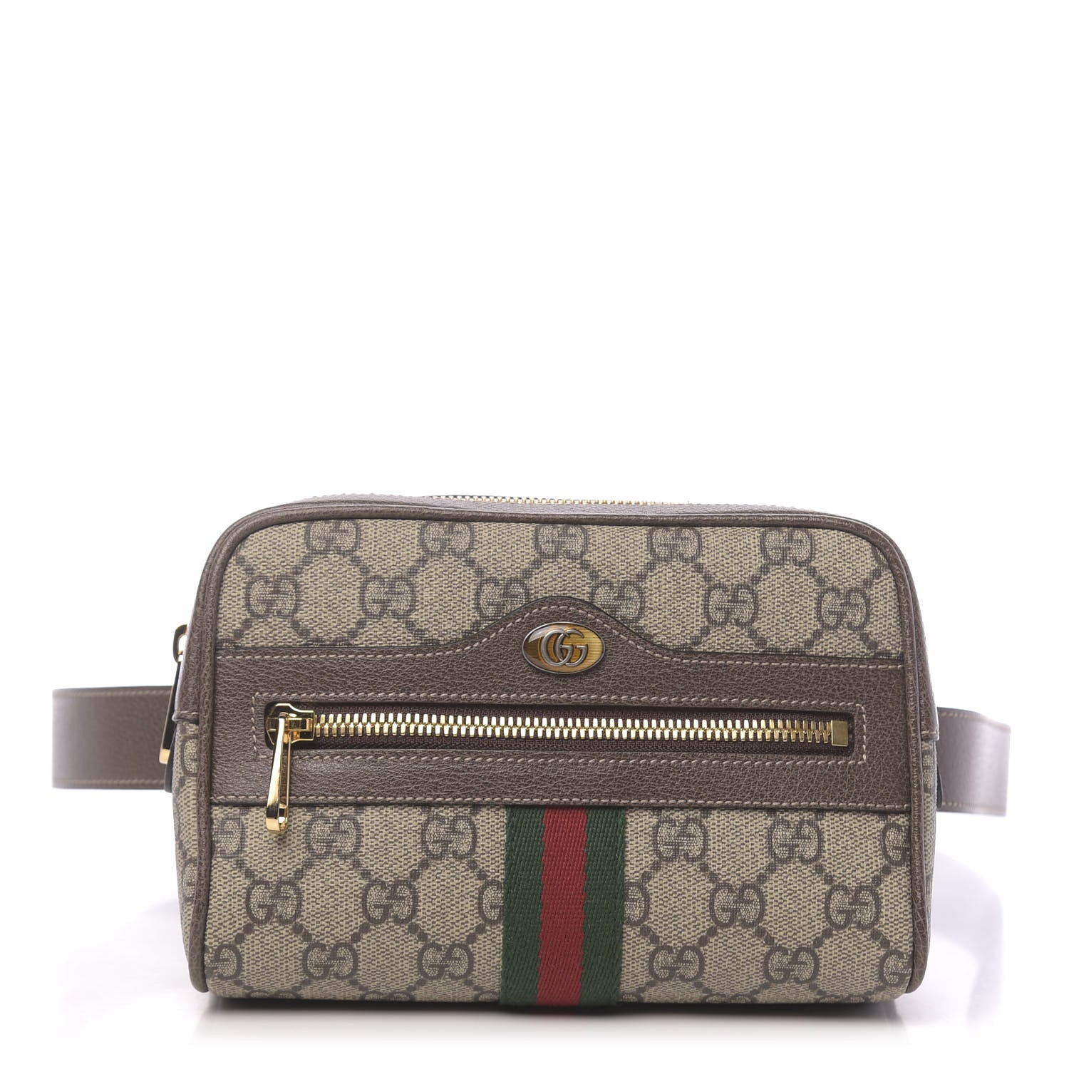 Gucci GG Supreme Monogram Web Small Ophidia Belt Bag 75 30 Dark Brown 1 of 10