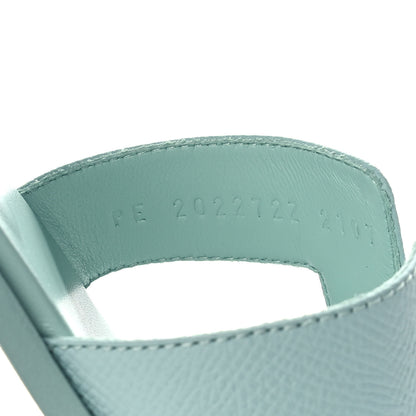 Hermes Epsom Oran Sandals 40 Vert Embrun 8 of 9