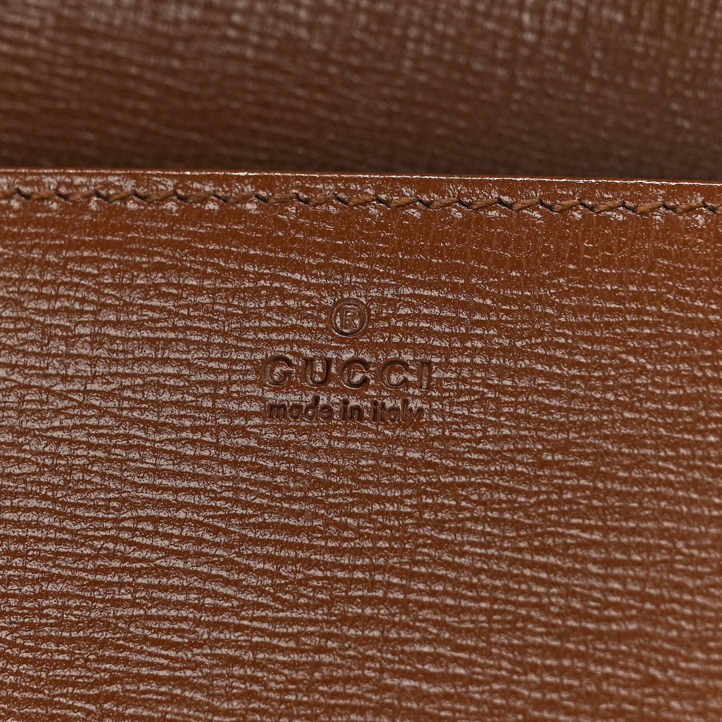 GG Supreme Monogram Azalea Calfskin Horsebit 1955 Wallet On Chain Beige Ebony Brown Sugar