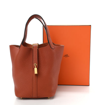 Hermes Taurillon Clemence Picotin Lock 18 PM Cuivre 11 of 11