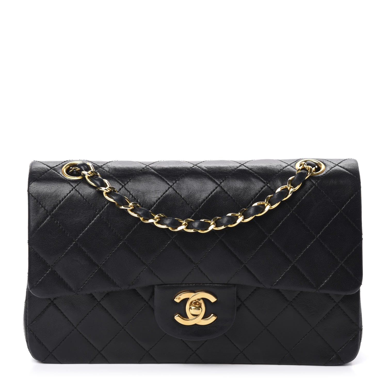 Chanel Lambskin Quilted Small Double Flap Black 1 of 14