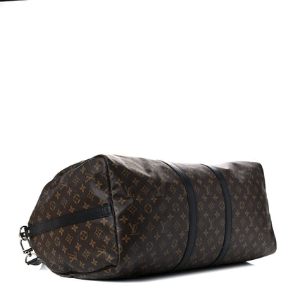 Louis Vuitton Monogram Macassar Keepall Bandouliere 55 4 of 24