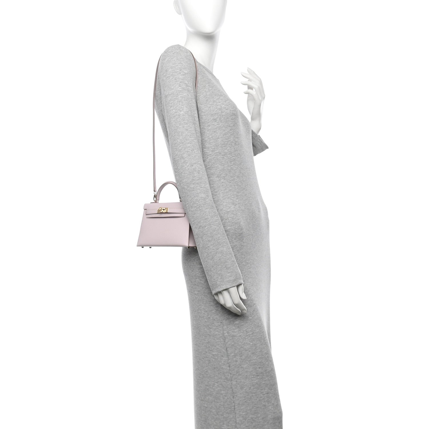 Hermes Epsom Horseshoe Mini Kelly Sellier 20 Mauve Pale 2 of 11