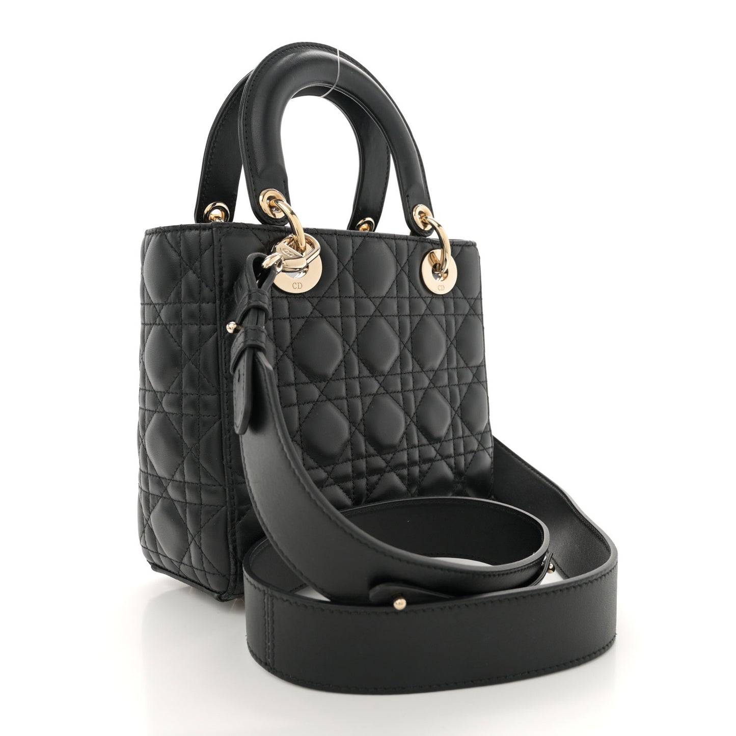 Lambskin Cannage Small My ABCDior Lady Dior Black