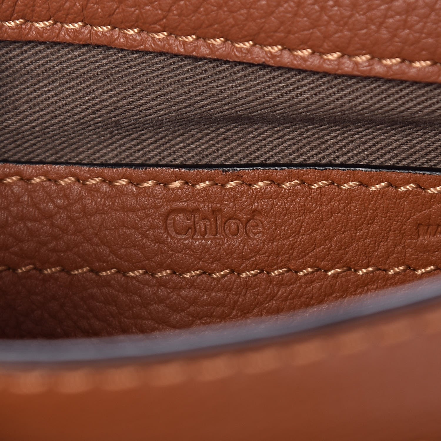 Chloe Calfskin Mini Marcie Round Crossbody Bag Mustard Brown 6 of 9
