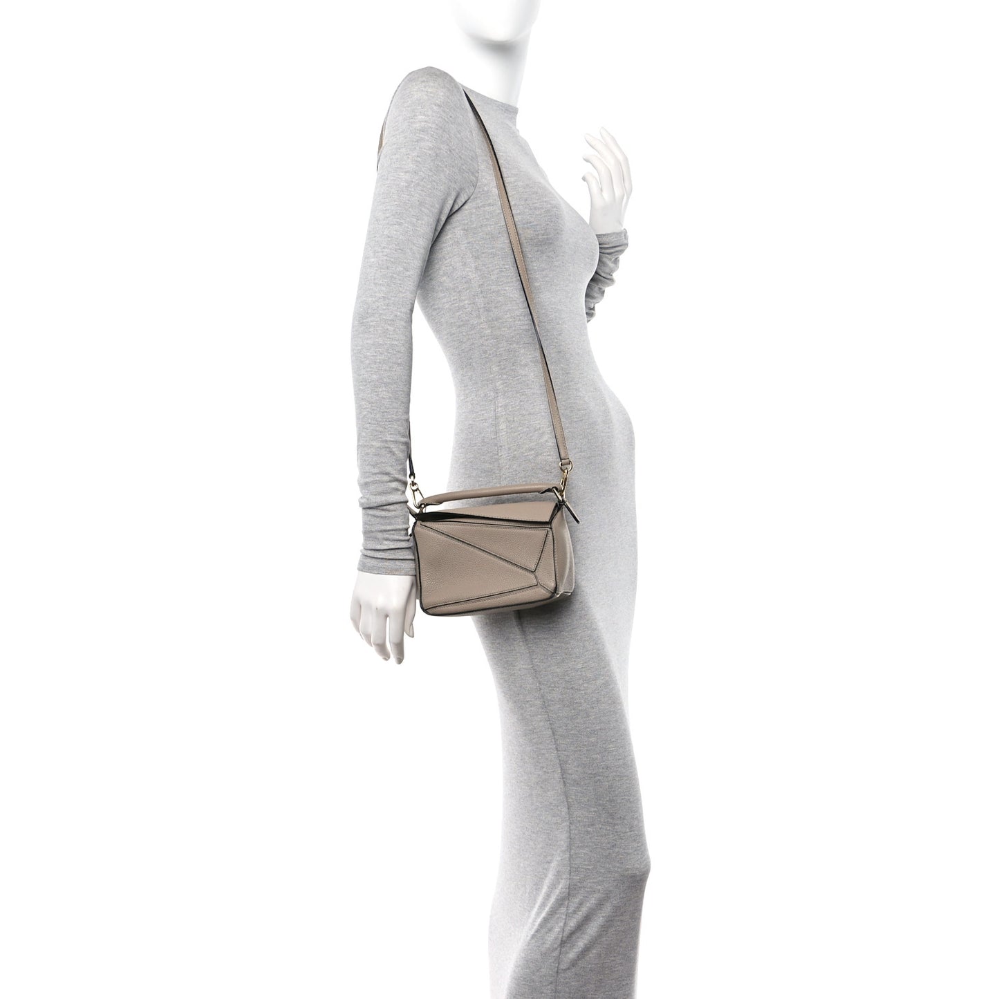 Calfskin Mini Puzzle Bag Sand