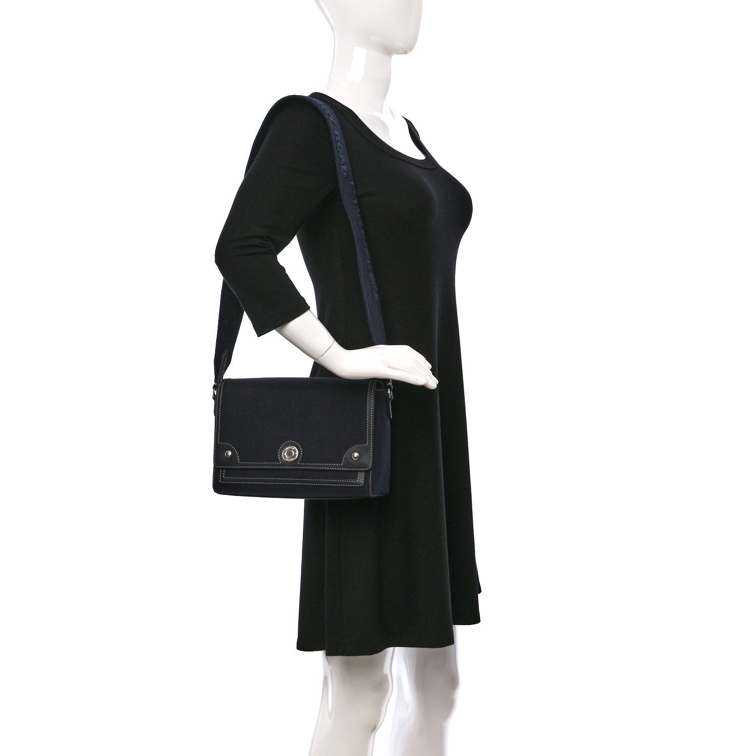 Burberry Denim Medium Note Crossbody Bag Navy 2 of 8