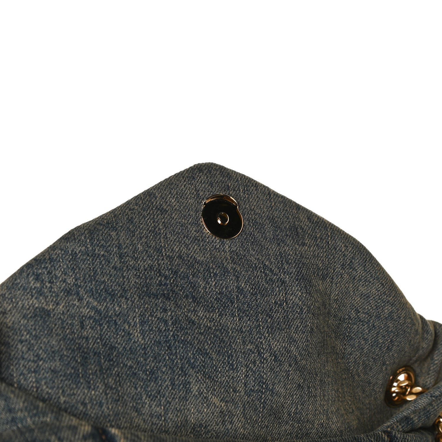 Saint Laurent Denim Quilted Small Loulou Puffer Monogram Chain Satchel Rodeo Blue 12 of 13
