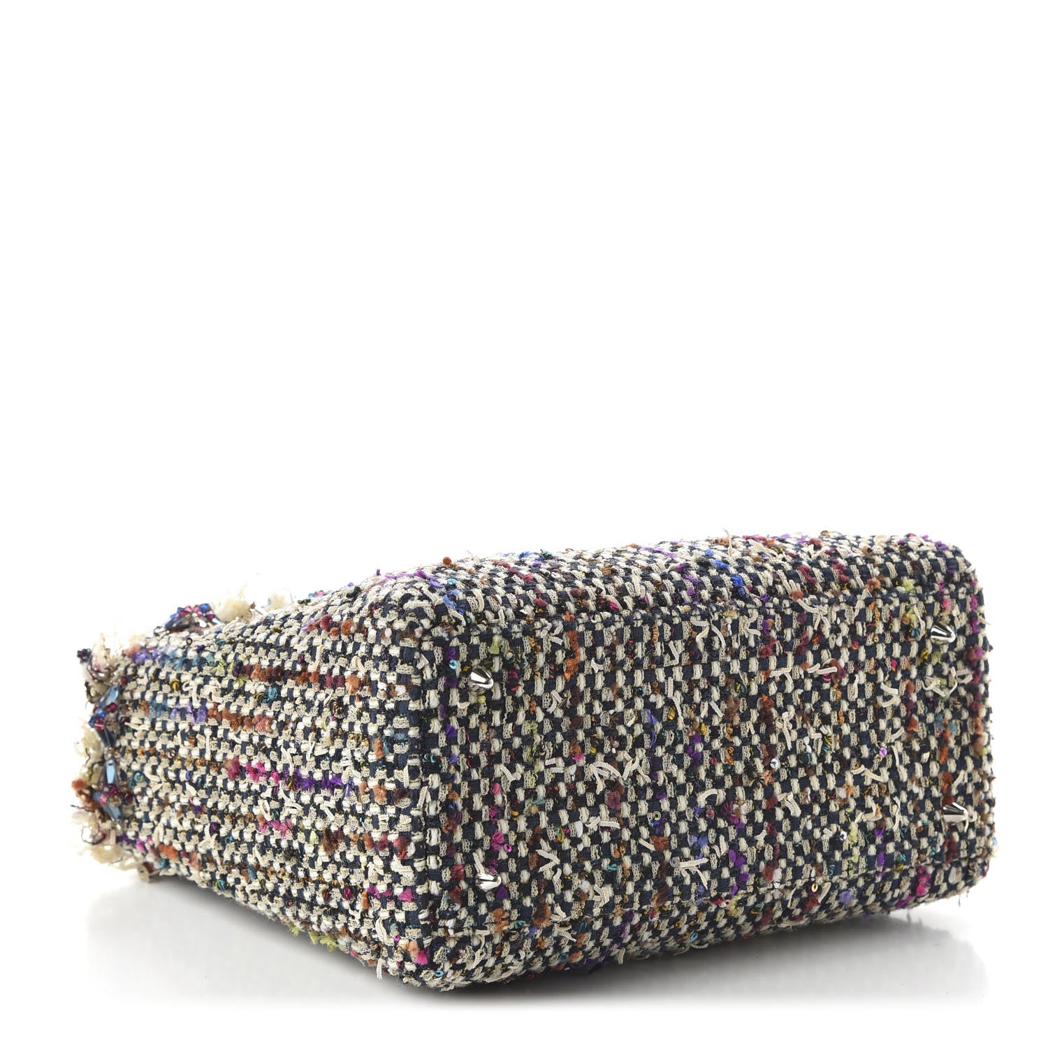 Christian Dior Tweed Fringe Medium Lady Dior Purple 4 of 9