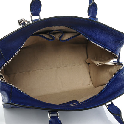 Alexander McQueen Pebbled Calfskin Large Skull Padlock Zip Around Tote Ultramarine 5 of 6
