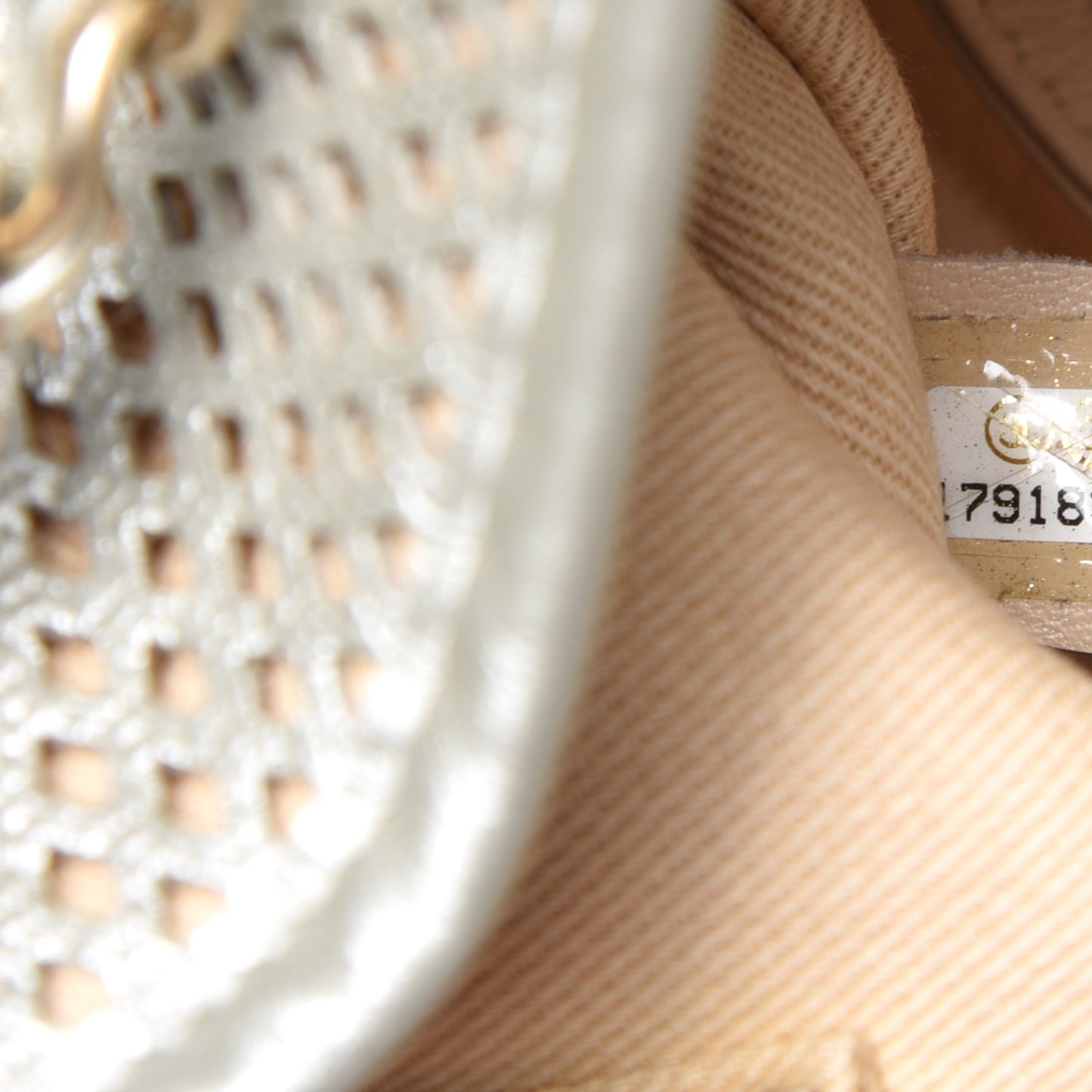 Metallic Calfskin Perforated Up In The Air Tote Silver
