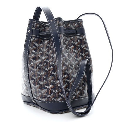 Goyard Goyardine Petit Flot Bucket Bag PM Navy 3 of 9
