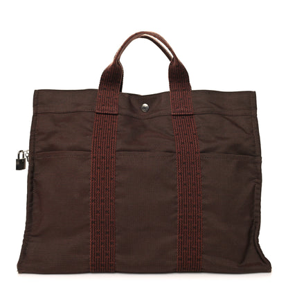 Hermes Canvas Herline MM Tote Brown 1 of 11
